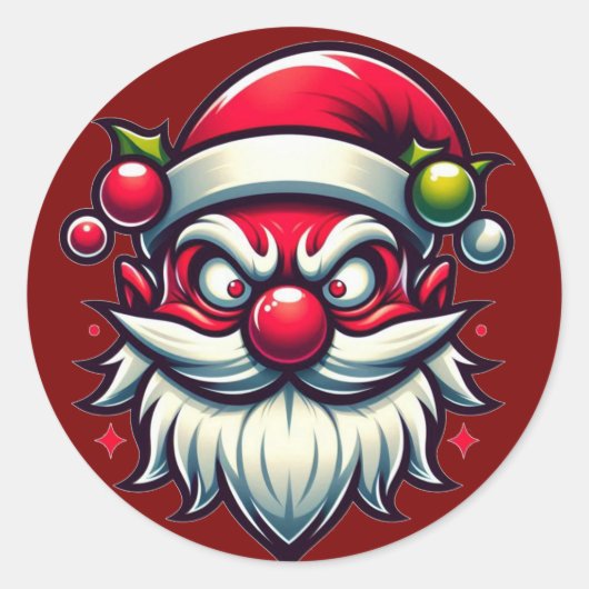 クリスマスステッカー ラウンドシール (正面)