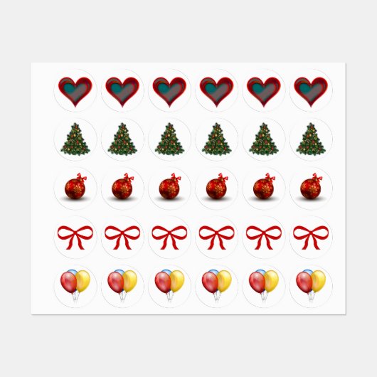 クリスマスステッカー ラベル (シート)