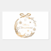 クリスマスステッカー 長方形シール (正面)