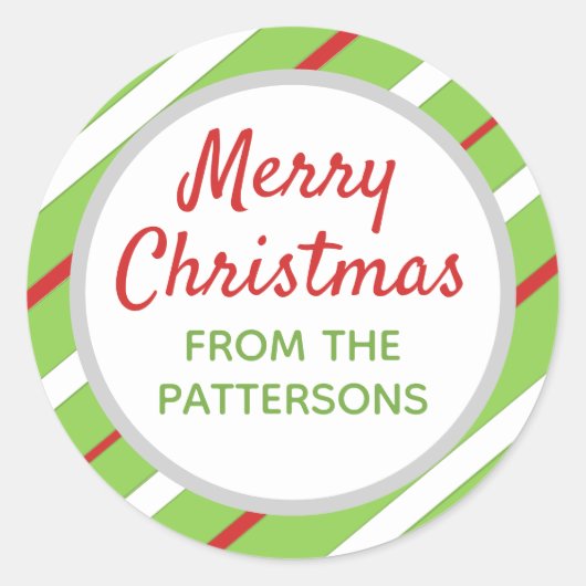 クリスマスステッカー(20) ラウンドシール (正面)