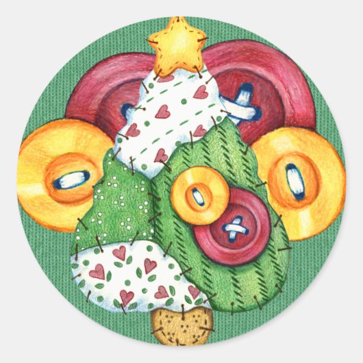 クリスマスステッカー – SRF ラウンドシール (正面)