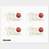 クリスマスステッカー – SRF 楕円形シール (シート)