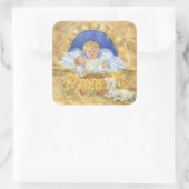 クリスマスステッカーChristian Angelプレゼントイエス スクエアシール (バッグ)