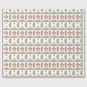 クリスマスステッチ包装紙 ラッピングペーパー (フラット)