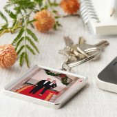 クリスマスステップドナルドトランプ&メラニア大統領 キーホルダー (側面)