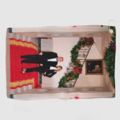 クリスマスステップドナルドトランプ&メラニア大統領 ゴルフタオル (横)