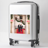 クリスマスステップドナルドトランプ&メラニア大統領 シール (スーツケース)