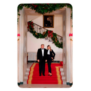 クリスマスステップドナルドトランプ&メラニア大統領 マグネット