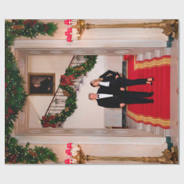 クリスマスステップドナルドトランプ&メラニア大統領 ラッピングペーパー