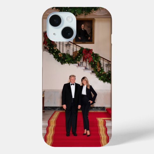 クリスマスステップドナルドトランプ&メラニア大統領 Case-Mate iPhoneケース (裏面)