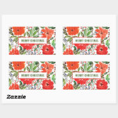 クリスマスステッ絵を描カー 長方形シール (シート)