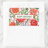 クリスマスステッ絵を描カー 長方形シール (バッグ)