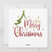 クリスマスステンドグラスのグリーティングカード シーズンカード (裏面)