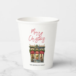 クリスマスストアエレガントレッドホワイトホリデーパーティー 紙コップ