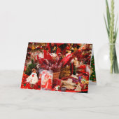 クリスマスストアディスプレイサンタinレッドホリデーカード シーズンカード (正面)