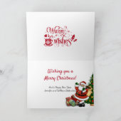 クリスマスストアディスプレイサンタinレッドホリデーカード シーズンカード (内部)