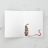 クリスマスストッキングかわいいカリコキッテン カード (内部)