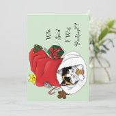 クリスマスストッキングかわいいカリコキッテン シーズンカード (スタンド正面)