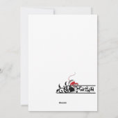 クリスマスストッキングかわいいカリコキッテン シーズンカード (裏面)