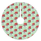 クリスマスストッキングかわいいカリコキッテン ブラッシュドポリエステルツリースカート (正面)