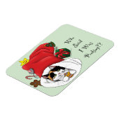 クリスマスストッキングかわいいカリコキッテン マグネット (左側)