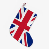 クリスマスストッキングとイギリス統一された国旗 スモールクリスマスストッキング (正面 (吊り時))