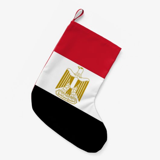 クリスマスストッキングとエジプト国旗 スモールクリスマスストッキング (正面 (吊り時))
