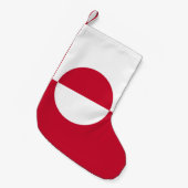 クリスマスストッキングとグリーンランド州旗 スモールクリスマスストッキング (正面 (吊り時))