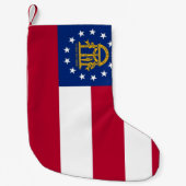 クリスマスストッキングとジョージア州旗(アメリカ) スモールクリスマスストッキング (正面)