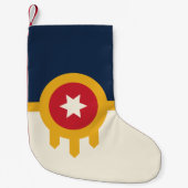 クリスマスストッキングとタルサ市旗 スモールクリスマスストッキング (正面)