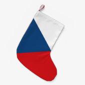 クリスマスストッキングとチェコ国旗 スモールクリスマスストッキング (正面 (吊り時))