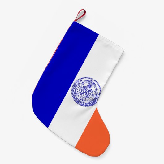 クリスマスストッキングとニューヨーク州旗 スモールクリスマスストッキング (正面 (吊り時))