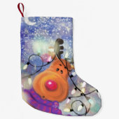 クリスマスストッキングとハッピートナカイ スモールクリスマスストッキング (正面)