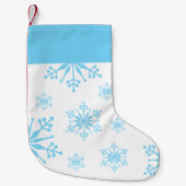 クリスマスストッキングとブルースノーフレーク。 スモールクリスマスストッキング (正面)