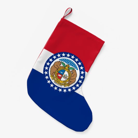 クリスマスストッキングとミズーリ州旗 スモールクリスマスストッキング (正面 (吊り時))