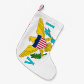 クリスマスストッキングとヴァージン諸島国旗 スモールクリスマスストッキング (正面 (吊り時))