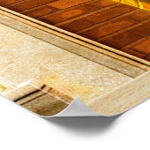 クリスマスストッキングと暖炉のポスタープリント ポスター (角)