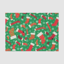 クリスマスストッキングと雪片パターン