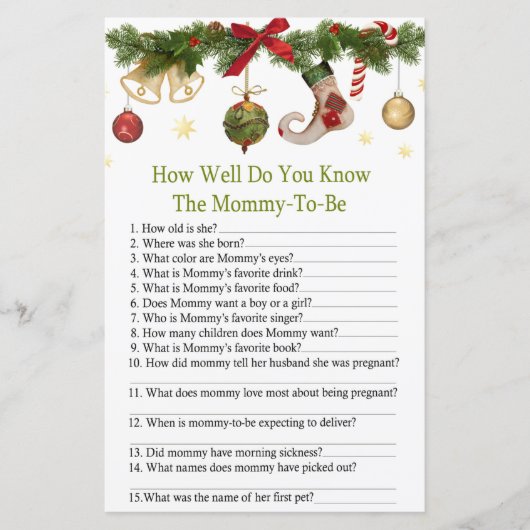 クリスマスストッキングどのように良く知っているベビーショウ (正面)