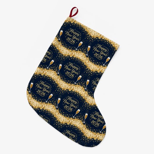 クリスマスストッキングのためのユニークなクリスマスコレクション ラージクリスマスストッキング (正面 (吊り時))