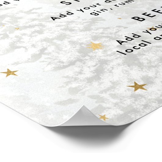 クリスマスストッキングの休日バーのメニュー記号 ポスター (角)