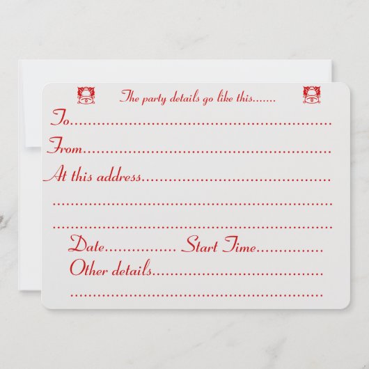 クリスマスストッキングの黒と茶色のかわいい子犬 招待状 (裏面)