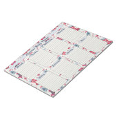 クリスマスストッキングアンドキャンディーキャンズウィークリープランナー ノートパッド (アングル)