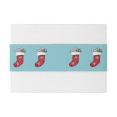 クリスマスストッキングオンブルー&メリークリスマス文字 招待状ベリーバンド (裏面例)