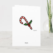 クリスマスストッキングカスタム折り畳みホリデーカード シーズンカード (裏面)