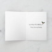 クリスマスストッキングカスタム折り畳みホリデーカード シーズンカード (内部)