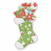 クリスマスストッキングカントリーホリデーステッカー シール (正面)