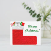 クリスマスストッキングカード ポストカード (スタンド正面)