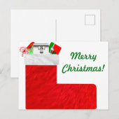 クリスマスストッキングカード ポストカード (正面/裏面)