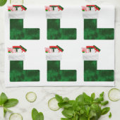 クリスマスストッキングキッチンタオル キッチンタオル (折り畳み)